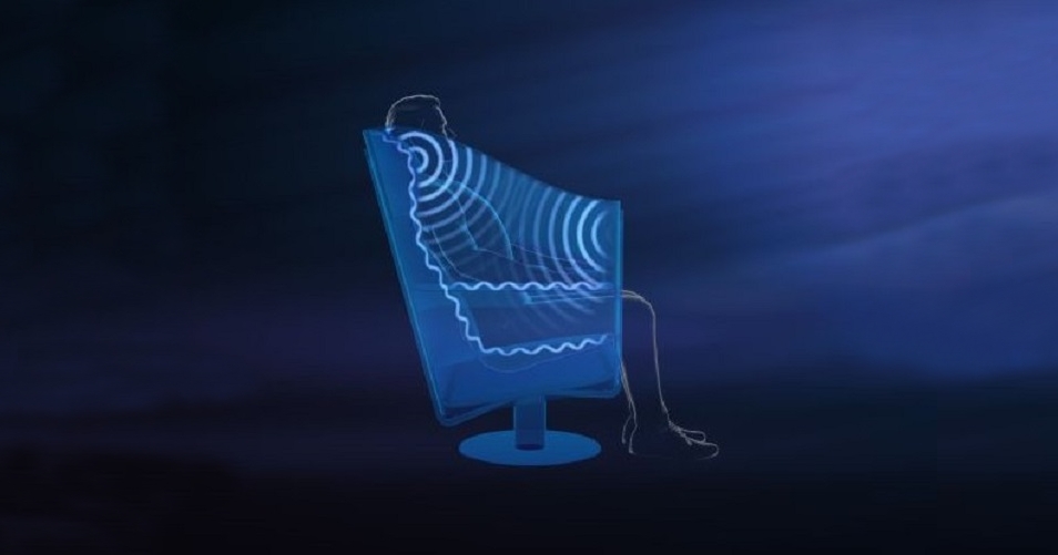 Изображение кресла со звуковыми волнами
