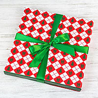 Новогодняя подарочная упаковка нескольких виниловых пластинок листовая "НОВОГОДНИЙ КОЛЛАЖ" (от 2 до 4 шт.)