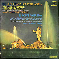 Виниловая пластинка ВИНТАЖ - РАЗНОЕ - EL ANO PASADO POR AGUA (R. DE LA VEGA, CHUECA VALVERDE); EL POBRE VALBUENA (ARNICHES, GARCIA ALVAREZ, VALVERDE, TORREGROSA)