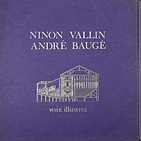 Виниловая пластинка ВИНТАЖ - РАЗНОЕ - NINON VALLIN ET ANDRE BAUGE