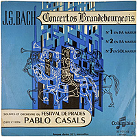 Винтажная виниловая пластинка BACH - CONCERTOS BRANDEBOURGEOIS № 1, 2, 3 (PABLO CASALS) (MONO)