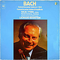 Винтажная виниловая пластинка BACH - CONCERTOS POUR VIOLIN № 1 & 2, CONCERTO POUR VIOLON & HAUTBOIS (LEONARD BERNSTEIN)