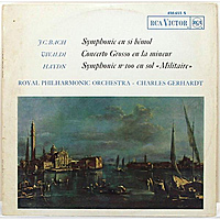 Винтажная виниловая пластинка BACH - SYMPHONIE EN SI BEMOL; VIVALDI - CONCERTO GROSSO EN LA MINEUR; HAYDN - SYMPHONIE № 100 EN SOL "MILITAIRE" (CHARLES GERHARDT)