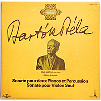 Винтажная виниловая пластинка BARTOK - SONATE POUR DEUX PIANOS ET PERCUSSION, SONATE POUR VIOLON SEUL (DENES KOVACS)