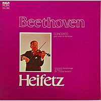 Винтажная виниловая пластинка BEETHOVEN - CONCERTO POUR VIOLON EN RE MINEUR (JASCHA HEIFETZ)