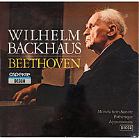 Винтажная виниловая пластинка BEETHOVEN - MONDSCHEIN-SONATE, PATHETIQUE, APPASSIONATA (WILHELM BACKHAUS)