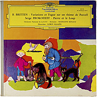 Винтажная виниловая пластинка BRITTEN - VARIATIONS ET FUGUE SUR UN THEME DE PURCELL; PROKOFIEFF - PIERRE ET LE LOUP (LORIN MAAZEL) (MONO)