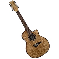 Электроакустическая гитара Dean Exotica Quilt Ash A/E 12 String Gloss Natural