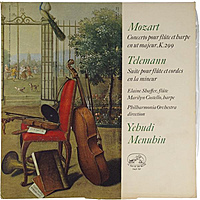 Винтажная виниловая пластинка MOZART - CONCERTO POUR FLUTE ET HARPE EN UT MAJEUR, K. 299; TELEMANN - SUITE POUR FLUTE ET CORDES EN LA MINEUR (YEHUDI MENUHIN) (MONO)