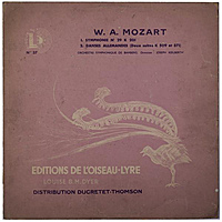 Винтажная виниловая пластинка MOZART - SYMPHONIE № 29 K 201, DANSES ALLEMANDES (DEUX SUITES K 509 ET 571) (JOSEPH KEILBERTH) (MONO)