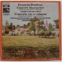Винтажная виниловая пластинка POULENC - CONCERTO EN RE MINEUR POUR DEUX PIANOS ET ORCHESTRE, CONCERT CHAMPETRE POUR CLAVECIN ET ORCHESTRE (SOCIETE DES CONCERTS DU CONSERVATOIRE)