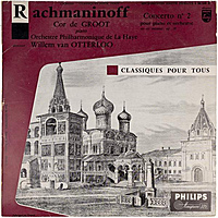 Винтажная виниловая пластинка RACHMANINOFF - CONCERTO № 2 POUR PIANO ET ORCHESTRE EN UT MINEUR, OP. 18 (COR DE GROOT) (MONO)