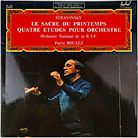 Винтажная виниловая пластинка STRAVINSKY - LE SACRE DU PRINTEMPS, QUATRE ETUDES POUR ORCHESTRE (PIERRE BOULEZ)