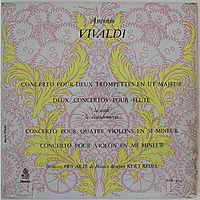 Винтажная виниловая пластинка VIVALDI - CONCERTO POUR DEUX TROMPETTES EN UT MAJEUR (KURT REDEL)