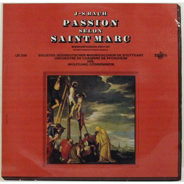 Винтажная виниловая пластинка BACH - PASSION SELON SAINT MARC (WOLFGANG GONNENWEIN)
Винтажная виниловая пластинка BACH - PASSION SELON SAINT MARC (WOLFGANG GONNENWEIN)