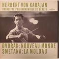 Винтажная виниловая пластинка A. DVORAK - SYMPHONIE DU NOUVEAU MONDE; B. SMETANA - LA MOLDAU (H. VON KARAJAN)