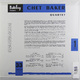 Виниловая пластинка CHET BAKER QUARTET - FEATURING DICK TWARDZICK RECORDED IN PARI (180 GR)