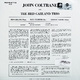 Виниловая пластинка JOHN COLTRANE - TRANEING IN (2 LP, MONO)