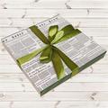 Подарочная упаковка нескольких виниловых пластинок листовая "ГАЗЕТА WHITE & GREEN" (от 2 до 4 шт.)