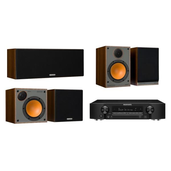 

Комплект домашнего кинотеатра Monitor Audio, Monitor 100 Walnut + Marantz NR1509 Black