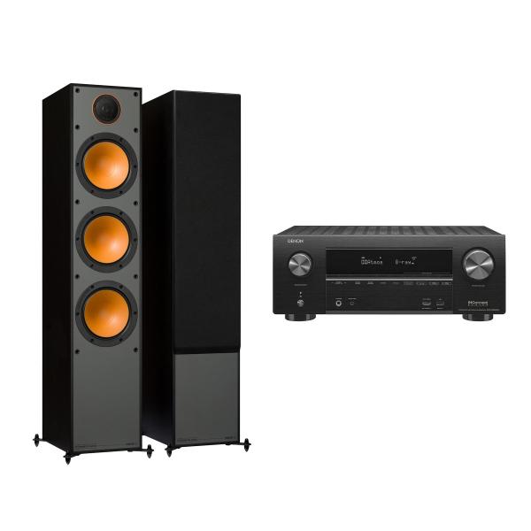 

Напольная акустика Monitor Audio, Monitor 300 Black + Denon AVR-X2500H Black
