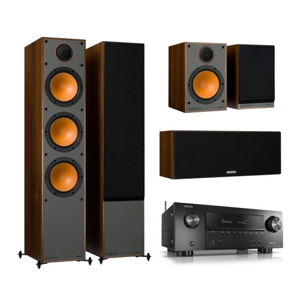 

Комплект домашнего кинотеатра Monitor Audio, Monitor 300 Walnut + Denon AVR-X2500H Black