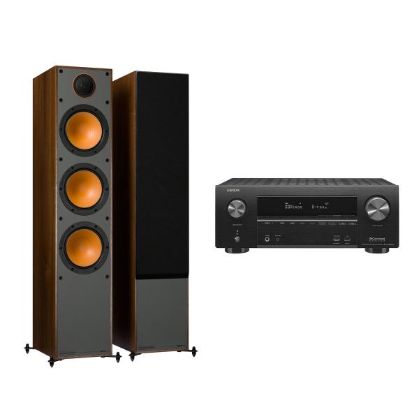 

Напольная акустика Monitor Audio, Monitor 300 Walnut + Denon AVR-X2500H Black