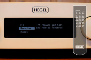 Усилителями Hegel можно управлять с телевизионных пультов