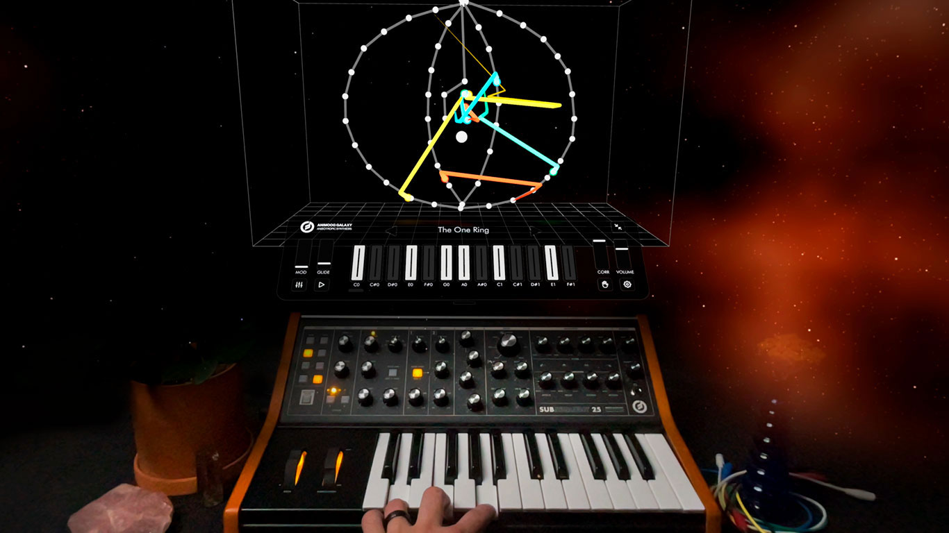 Moog выпустила синтезатор Animoog Galaxy для очков Apple Vision Pro