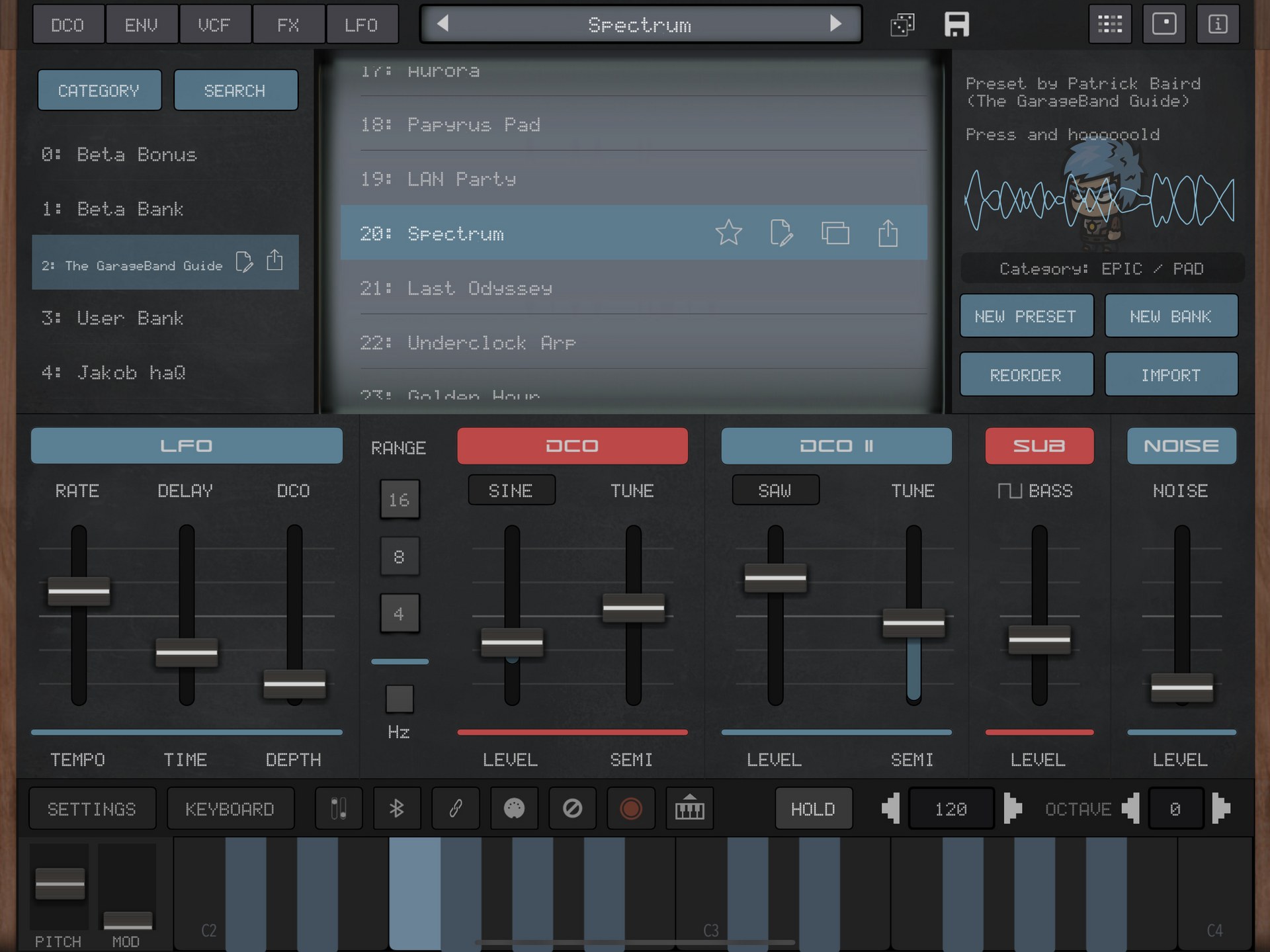 Synth One J6 от AudioKit — бесплатный синтезатор для iOS/iPadOS с аналоговым звучанием