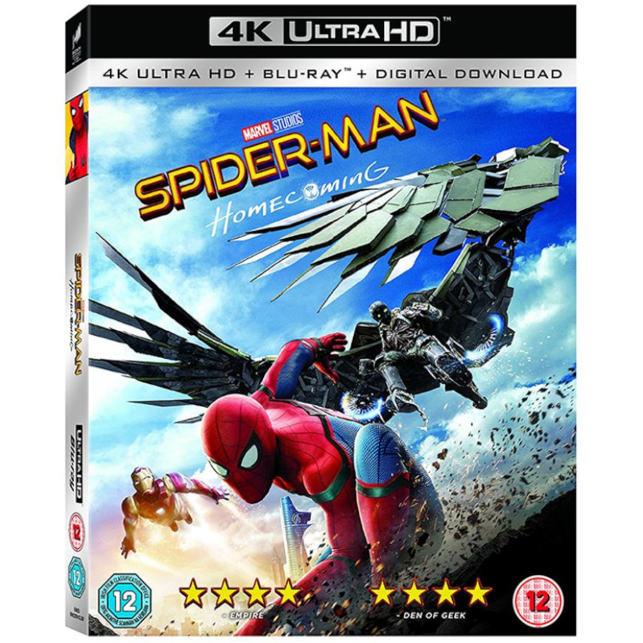 Обложка Blu-ray-диска с фильмом <em>«Человек-паук: Возвращение домой»</em> (2017)