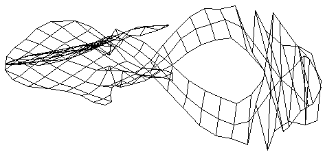 Графическое представление удара по струне электрогитары, выполненное методом конечных элементов (МКЭ)