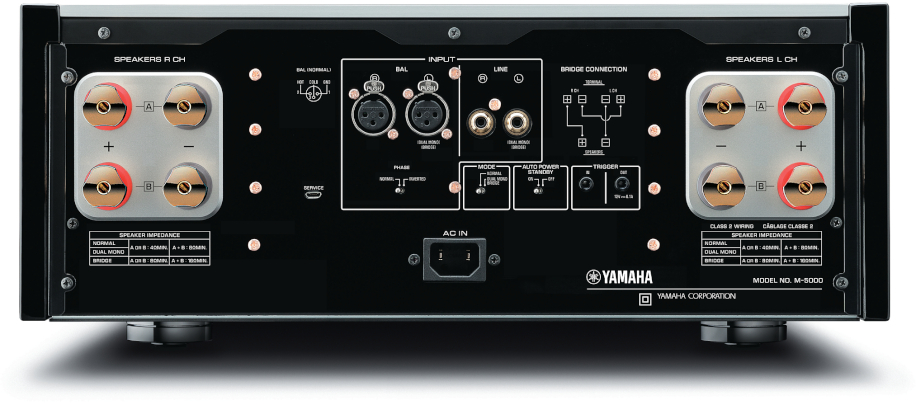 Задняя панель Yamaha M-5000