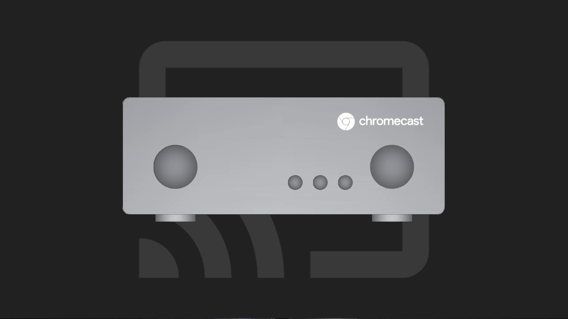 Стереоресивер с логотипом Google Chromecast