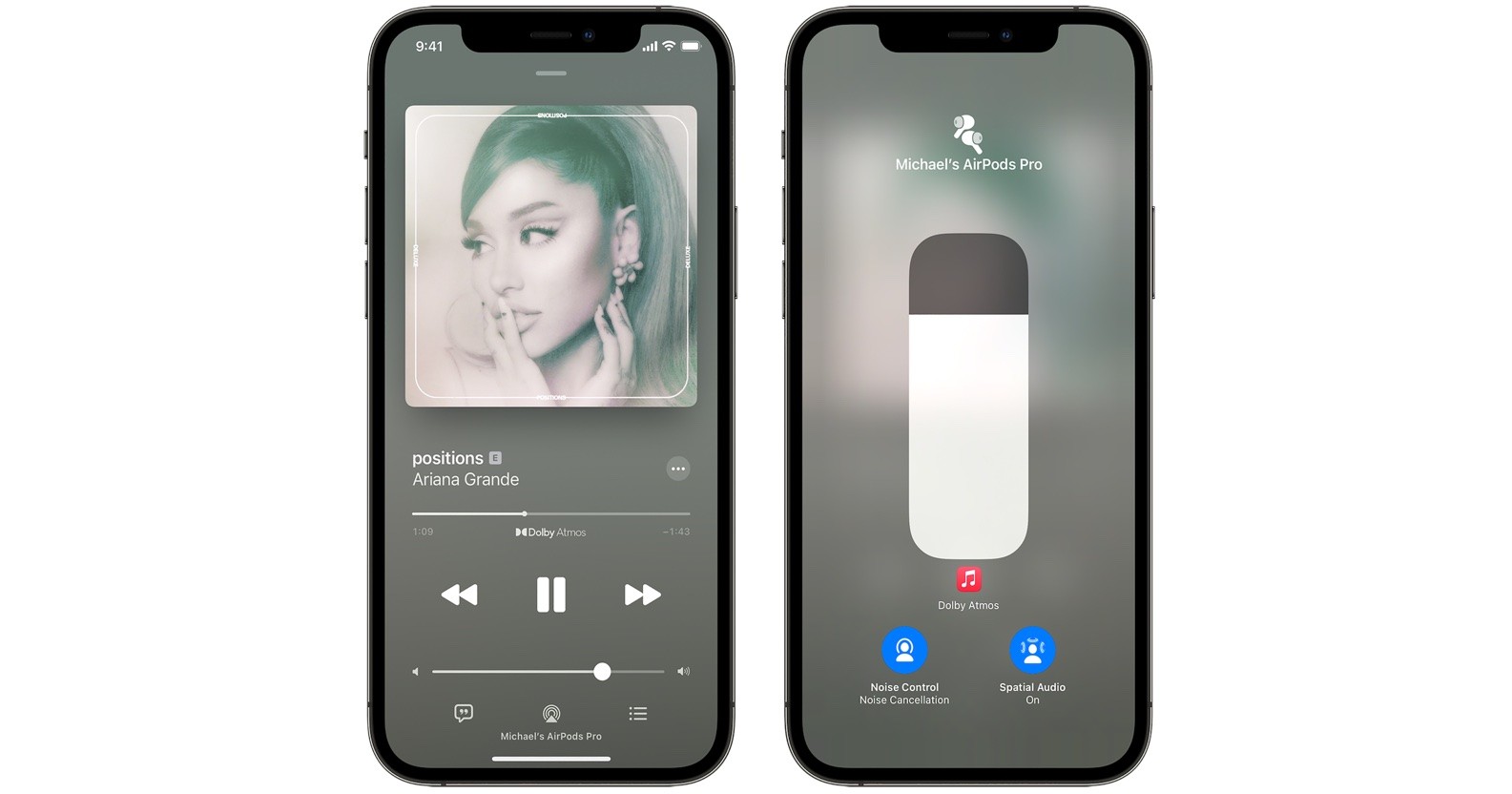 iPhone с запущенным на экране Apple Music