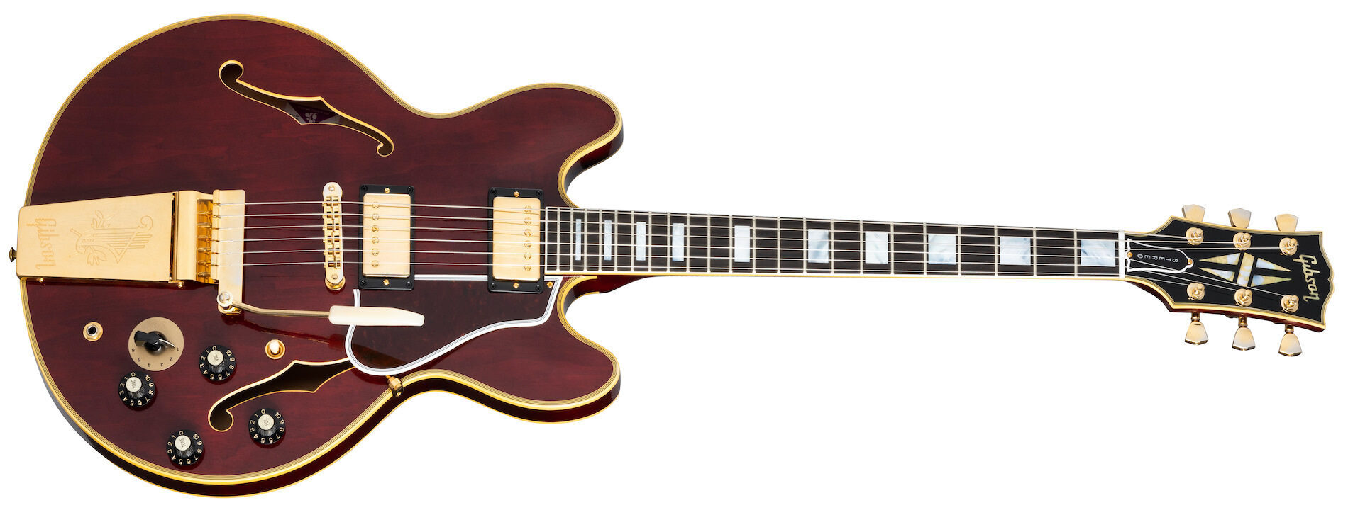Гитара Gibson Chuck Berry 1970s ES-355 в фирменной расцветке Wine Red