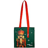 Сумка-шопер для упаковки виниловых пластинок "ЗИМНЯЯ КЛАССИКА: ЩЕЛКУНЧИК И ДРУГИЕ ЛЕГЕНДЫ" (темно-зеленая)
