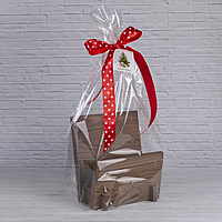 Подарочная упаковка для виниловых пластинок с функцией хранения "ДЕРЕВЯННАЯ. ПРЕМИУМ" (от 5 до 15 шт.)