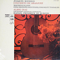 Винтажная виниловая пластинка  JOAQUIN RODRIGO - CONCIERTO DE ARANJUEZ; MAURO GIULIANI - CONCERTO POUR GUITARE, CORDES ET TIMBALES (ALIRIO DIAZ)