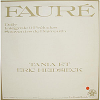 Винтажная виниловая пластинка FAURE - DOLLY, INTEGRALE 9 PRELUDES, SOUVENIRS DE BAYREUTH (TANIA & ERIC HEIDSIECK)