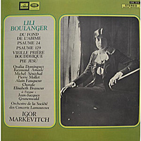 Винтажная виниловая пластинка LILI BOULANGER - DU FOND DE L' ABIME, PSAUME 24, PSAUME 129, VIEILLE PRIERE BOUDDHIQUE, PIE JESU (IGOR MARKEVITCH)