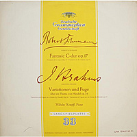 Винтажная виниловая пластинка SCHUMANN - FANTASIE C-DUR OP.17; BRAHMS - VARIATIONEN UND FUGE UBER EIN THEMA VON HANDEL OP.24 (WILHELM KEMPFF) MONO