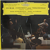 Винтажная виниловая пластинка TCHAIKOVSKY - VARIATIONS ROCOCO; DVORAK - CONCERTO POUR VIOLONCELLE (MSTISLAV ROSTROPOVITCH,  HERBERT VON KARAJAN)