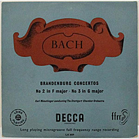 Винтажная виниловая пластинка BACH - BRANDENBURG CONCERTOS № 2 IN F MAJOR, № 3 IN G MAJOR (KARL MUNCHINGER)