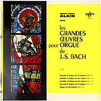 Винтажная виниловая пластинка  BACH - L' OEUVRE POUR ORGUE DE J.-S. BACH PAR MARIE-CLAIRE ALAIN (VOL. 1)