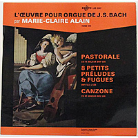 Винтажная виниловая пластинка BACH - L'OEUVRE POUR ORGUE (PASTORALE, 8 PETITS PRELUDES & FUGUES, CANZONE) (TOM VIII) (MARIE-CLAIRE ALAIN)