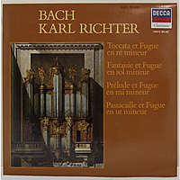 Винтажная виниловая пластинка BACH - TOCCATA ET FUGUE EN RE MINEUR, FANTAISIE ET FUGUE EN SOL MINEUR, PRELUDE ET FUGUE EN MI MINEUR, PASSACAILLE ET FUGUE EN UT MINEUR (KARL RICHTER)