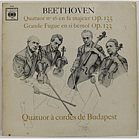 Винтажная виниловая пластинка BEETHOVEN - QUATUOR № 16 EN FA MAJEUR OP. 135, GRANDE FUGUE EN SI BEMOL OP. 133 (QUATUOR A CORDES DE BUDAPEST)