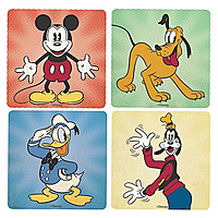 Подставки под стаканы Disney - Mickey, Donald, Pluto & Goofy (4 шт.)