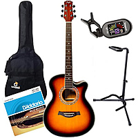 Акустическая гитара с аксессуарами Flight F-230C (Bundle 1)